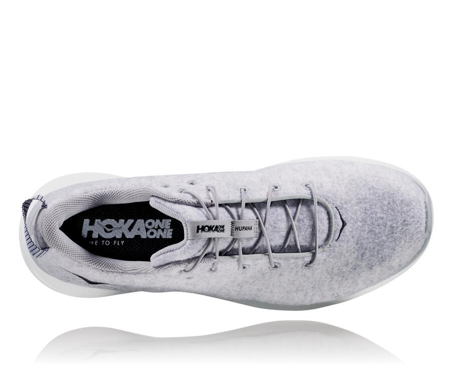 Running Shoes Mens - Hoka One One Hupana Flow Wool - Grey - EWTIQVG-52